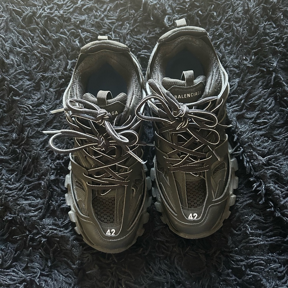 Balenciaga Black Chunky Lace-Up Sneakers